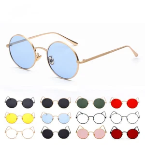 Steampunk Style runde Vintage Sonnenbrille UV400 Schutz Metallgestell Brille - Bild 1 von 25
