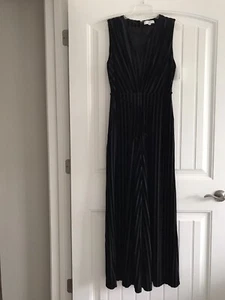 NEW ADAM LIPPES COLLECTIVE STRIPED VELVET ZIP LINED BELTED POCKETS JUMPSUIT SZ 8 - Picture 1 of 13