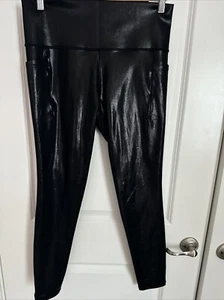 NWT ATHLETA SALUTATION BLACK SHINE FULL LENGTH TIGHTS - SIZE LARGE TALL - Picture 1 of 10