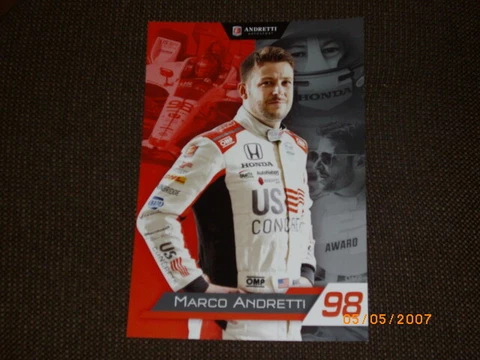 2019 MARCO ANDRETTI #98 US CONCRETE NTT INDY CAR SERIES POSTCARD Cover