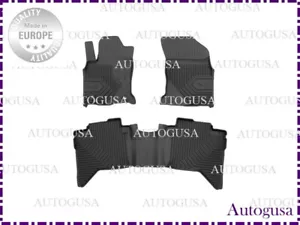 NEW LHD BLACK FLOOR MATS WATERPROOF AUTO LINERS FOR TOYOTA HILUX AN120 2015- - Picture 1 of 4