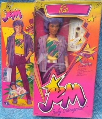 Figura de acción muñeca Jem Truly Outrageous Rio 12" en caja con casete Hasbro 1985 Foto 1 de 4