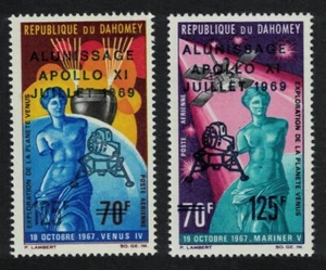SALE Dahomey First Man on the Moon Space 2v 1969 MNH SG#371-372 - Picture 1 of 1