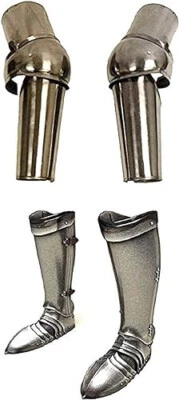 Armadura medieval de braço e perna para LARP - Braçadeiras com proteção Greaves - Imagem 1 de 4