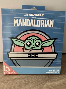 Star Wars The Mandalorian 15 Days Of Socks Kids Size: Medium Shoe Size: 9-2.5 - Picture 1 of 4