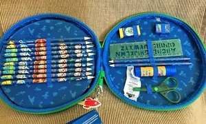 New Disney Toy Story 4 Buzz Woody Zip Up Stationery School Supplies Kit 30+ Pc - Picture 1 of 6