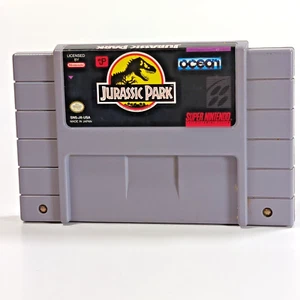Jurassic Park (Nintendo SNES, 1993) Authentic Cart Only Tested Working - Picture 1 of 7