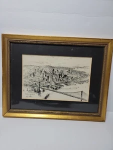 ALEC STERN Glamorous SAN FRANCISCO SIGNED ART BLACK WHITE PRINT - Picture 1 of 9