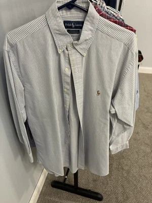 Polo Ralph Lauren Men's Yarmouth Oxford Shirt Blue/White Striped, Collared - Image 1 of 3