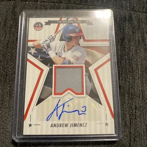 Andrew Jimenez 2025 Panini Stars & Stripes 15U Patch Auto #SSM-AJ - Bild 1 von 1