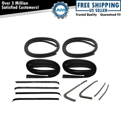 Kit de sellado de goma para puerta resistente al clima juego de 12 piezas para camioneta Chevy GMC 73-80 Foto 1 de 4