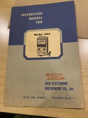 Eico 944 manual de instrucciones original Foto 1 de 4