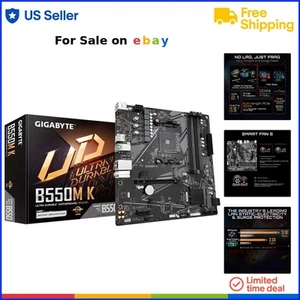 B550M Micro-ATX Motherboard AMD AM4 Ryzen Support Dual M.2 SATA Gaming - Picture 1 of 11