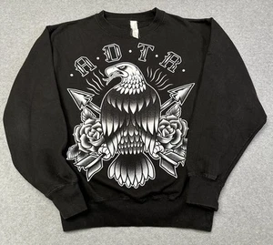 A Day To Remember ADTR Black Band Crewneck Sweatshirt Pop Punk 2000s Sz M VTG - Picture 1 of 5