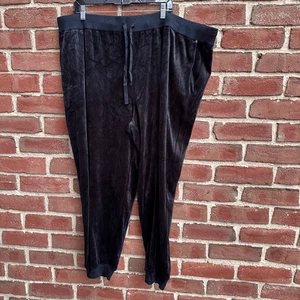 Eileen Fisher $168 Cozy Velour Knit Jogger Pants black 3X NEW - Picture 1 of 11