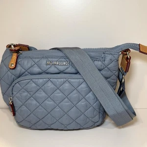 Bolso Bandolera MZ Wallace Metro Scout Deluxe Azul Piedra Acolchado Nylon  - Imagen 1 de 15