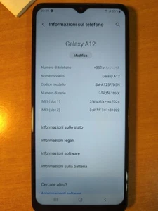 Samsung Galaxy A12 128 GB 4G - Nero Dual SIM - SM-A125F/DSN funzionante - Foto 1 di 5