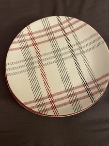 New Bee and Willow Vail Plaid Dessert/Salad Plates Set of 4 - Picture 1 of 4