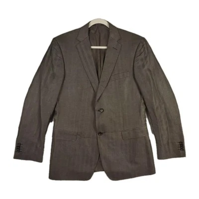 Ermenegildo Zegna Z Zegna City Jacket 2 Btn Vented Size 50/40R Brown Self-Stripe - Image 1 of 4