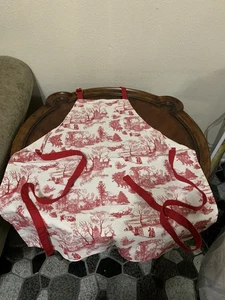 Delantal Michel Design Trabajo Navidad Inodoro Rojo Algodón Ajustable Talla Única - Imagen 1 de 15