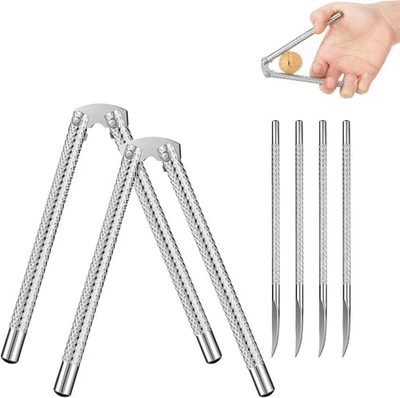 Nut Cracker 2Pcs and 4 Picks,Stainless Steel Nut Cracker Tool Set for Seafood Cr - Image 1 of 4