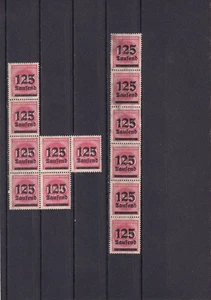 SA25g German Empire 1923 Surcharged numerals, inflation series, block - Picture 1 of 1