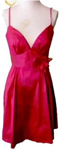 Jim Hjelm Wedding & Formal Occasion Dress Faux Pink Silk Knee Length Sz 12 NWT - Picture 1 of 8