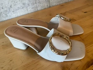A New Day womens open toe sandals golden buckle size 10 - Picture 1 of 6