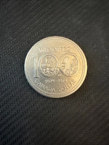 1974 Silver Dollar Winnipeg - Foto 1 di 2