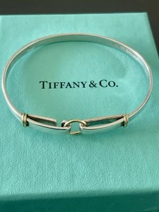 Tiffany & Co Sterling Silver with 18Kt Gold Circle Center & Accents Bracelet(H2) - Picture 1 of 7