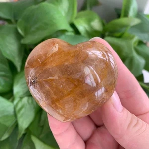 Cuarzo Sanador Dorado 88g Corazón Amor Cristal Amarillo Energía Curativa Limpieza - Imagen 1 de 9