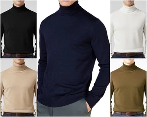 Dolcevita Uomo Maglione Maglioncino Invernale a Collo alto maglia gola lupetto - Picture 1 of 39