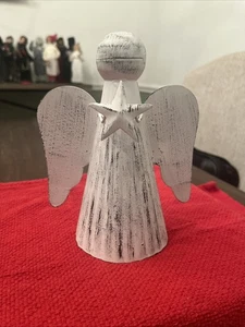 "Estrella sostenida ángel de metal Shabby Chic - 7"" de alto" - Imagen 1 de 9