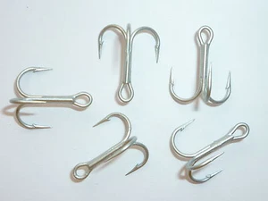 (50) VMC REGULAR-SHANK 1X TREBLE HOOKS (SIZE 8) PERMASTEEL (9650PS) BULK 9650 - Picture 1 of 2