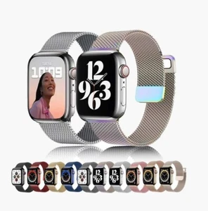 Correa de reloj de pulsera para Apple Watch Ultra Series 3/4/5/6/7/8 SE banda milanesa - Imagen 1 de 21