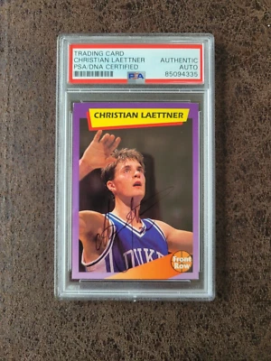1992 Front Row ROOKIE Christian Laettner #41 - PSA/DNA Autographed -TWolves - Image 1 of 2