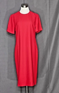 Vintage - Henry Lee Petites - rot gefüttertes Kurzarm Etuikleid - Größe 10P - Bild 1 von 2