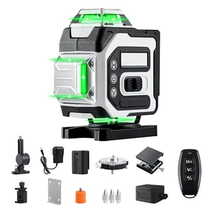 4D 16 Lines Green Laser Level 360° Self Leveling 2*8000mAh Rechargeable Battery - Picture 1 of 12
