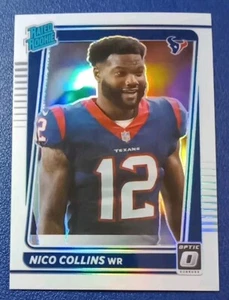 Nico Collins RC Variation Silver Prizm 2021 Panini Optic Rated Rookie #230 - Picture 1 of 2