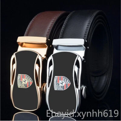 XYNHH619 Herren Gürtel Automatik Schnalle Echtes Rindsleder Herrengürtel Ratchet Jeans