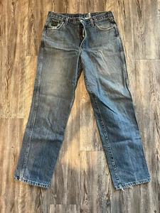 Cinch Jeans Mens 35x34 Blue Straight Denim 100% Cotton Green Label Western - Picture 1 of 8