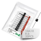 (Pack Of 20 Pieces)  10A10 Rectifier Diode 10A 1000V R-6 Axial 10 Amp 1000 Volt