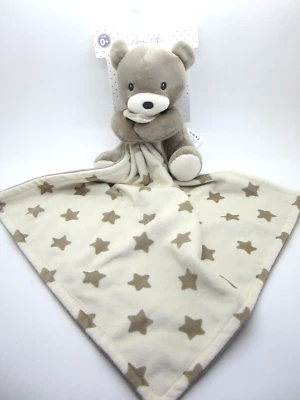Oso de peluche Rene Rave Blankie Baby Lovey marrón felpa + manta de seguridad Foto 1 de 4