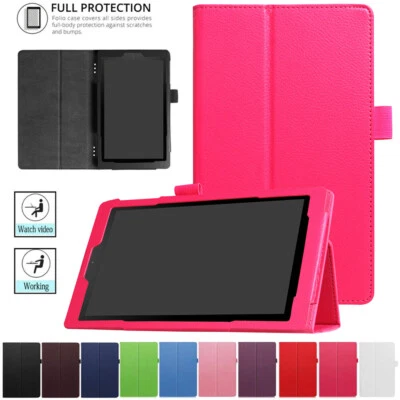 PU Leather Case For Amazon Fire HD 10/8 Plus Fire 7 Tablet Cover Fold Flip Stand - Image 1 of 4