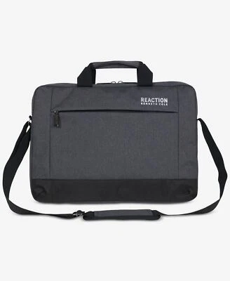 $100 Kenneth Cole Hombres Gris Mensajero Laptop Maletín Adjunto Trabajo Bolso de Hombro Foto 1 de 4