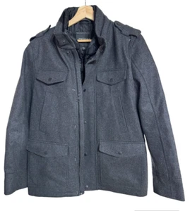 Guess Men's Gray Padded Military Jacket, Size S - Picture 1 of 13