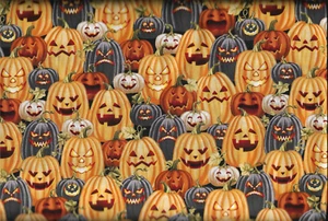 45" 100%  cotton Halloween fabric "Halloween Ball" by Henry Glass & Co. - Imagen 1 de 1