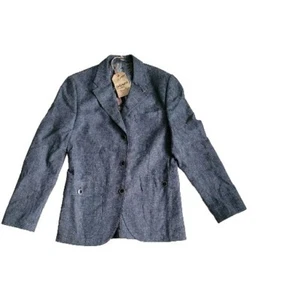 GIBSON LONDON Hombre Denim Look Traje Chaqueta Informal Oficina Blazer Talla 36R PVP £210 - Imagen 1 de 14