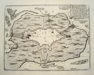 Ratzeburg Beschießung im Jahre 1693 echter alter Kupferstich de Fer 1693 - Bild 1 von 4