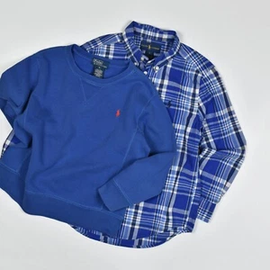 POLO Ralph Lauren 5-6 Years Set Kids Boys Sweatshirt Pullover Dress Casual Shirt - Picture 1 of 10